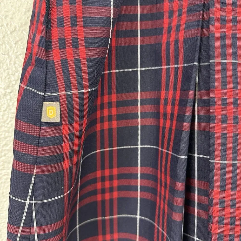 Dennis Uniform Girls Ward Plaid Stitched Down Kick Pleat School Skirt Junior 15